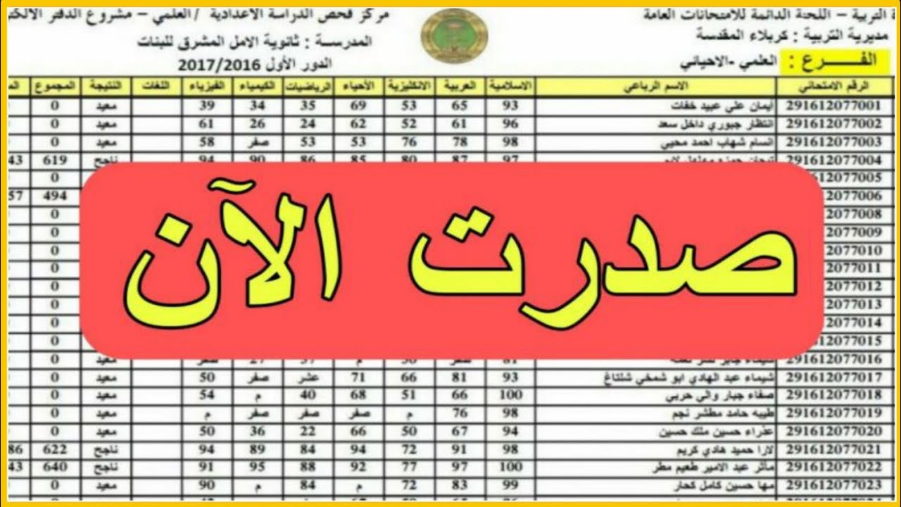 رابط نتائج القبول المركزي ملف pdf و بالرقم الامتحاني 2024