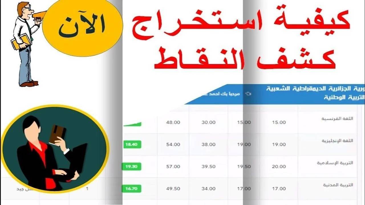 موقع فضاء أولياء التلاميذ كشف النقاط