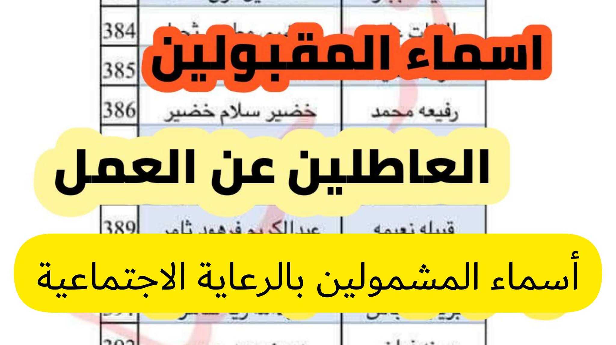 رابط اسماء الرعاية الاجتماعية pdf